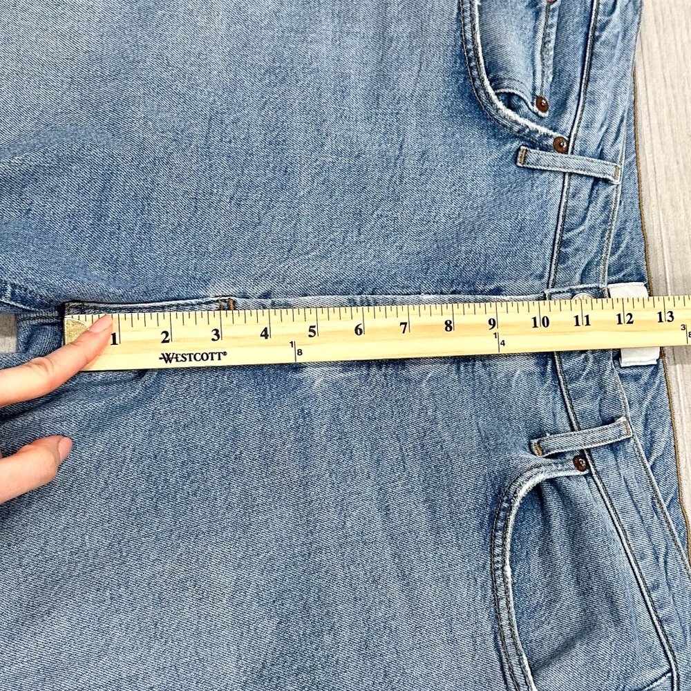 Agolde Riley High Rise Straight Crop Jeans in Shiver Light Wash Denim Size 30 - Picture 11 of 15